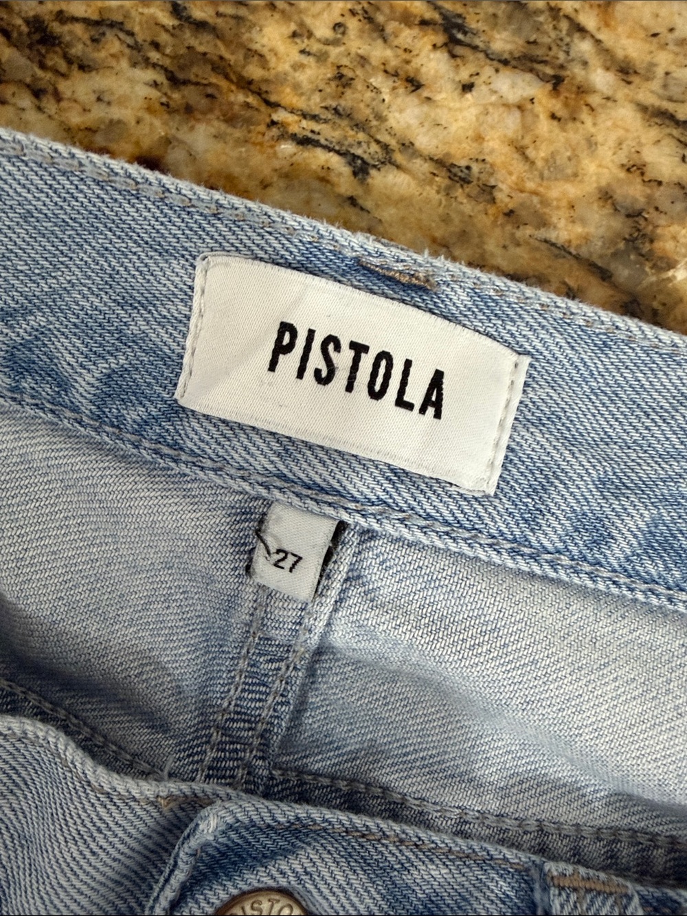 Pistola Wide Leg Jeans Size 27 Light Wash High Rise Lyocell Cotton Denim Pants - Picture 5 of 10